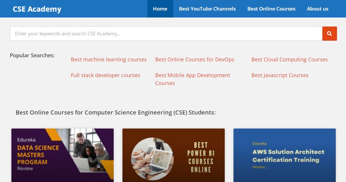 cse academy website